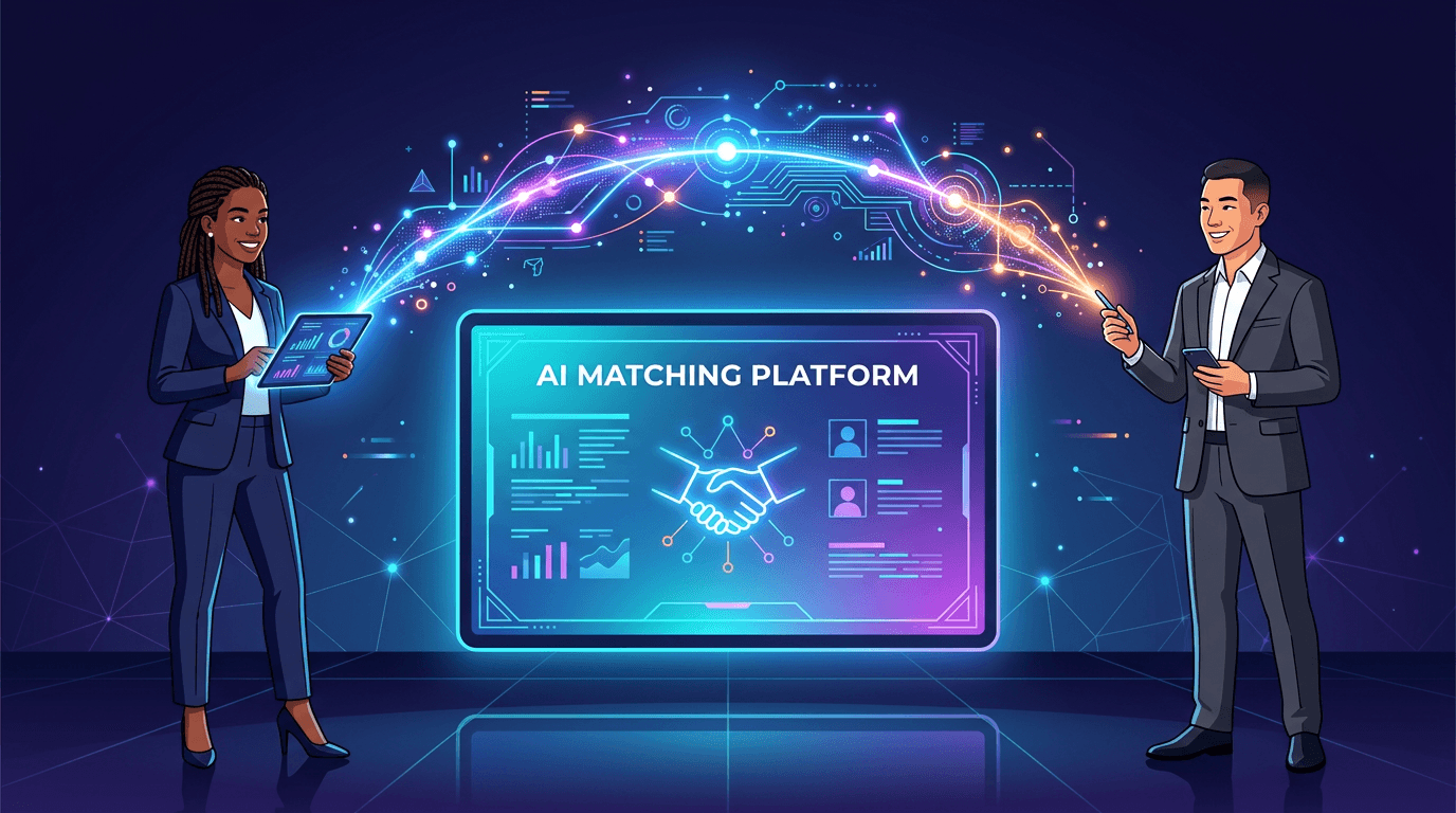 AI Founder Matching Illustration