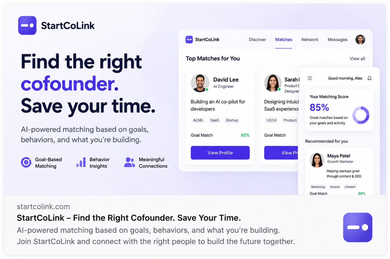 StartCoLink — 官网预览图